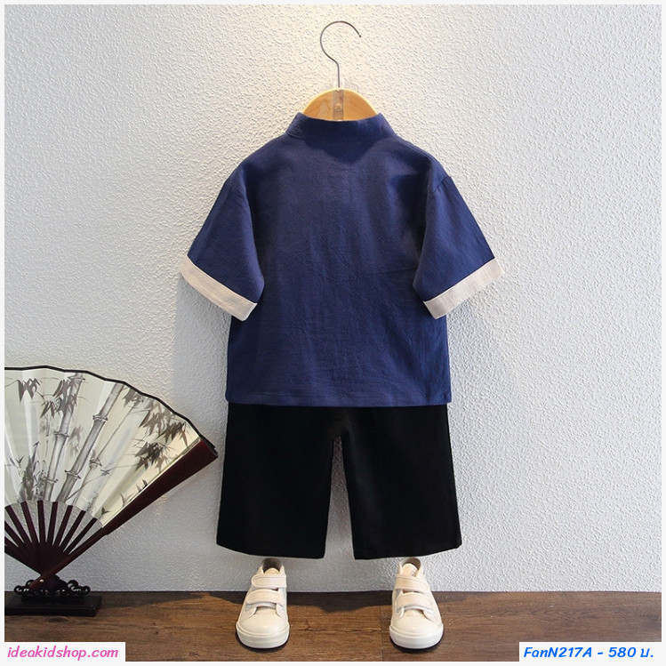 ชุดตรุษจีนปักลายปลาทอง คู่มงคล สีแดง