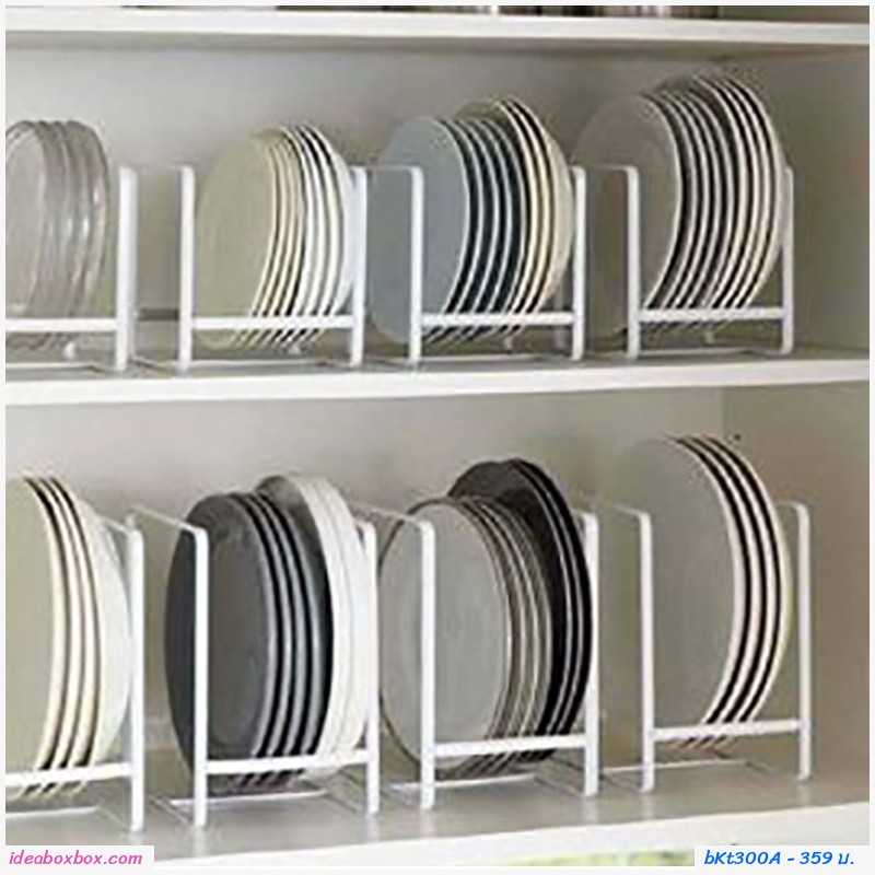 [พรีออเดอร์] ที่วางจานชาม Japanese-style dish rack สีขาว ขนาดใหญ่ (1 แถม 1)