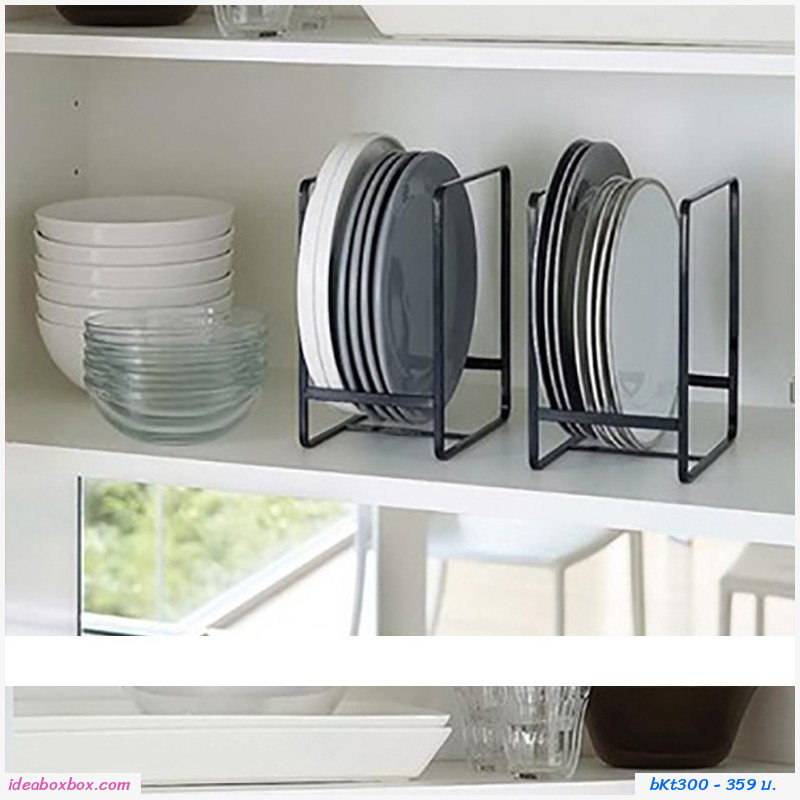 [พรีออเดอร์] ที่วางจานชาม Japanese-style dish rack สีขาว ขนาดใหญ่ (1 แถม 1)