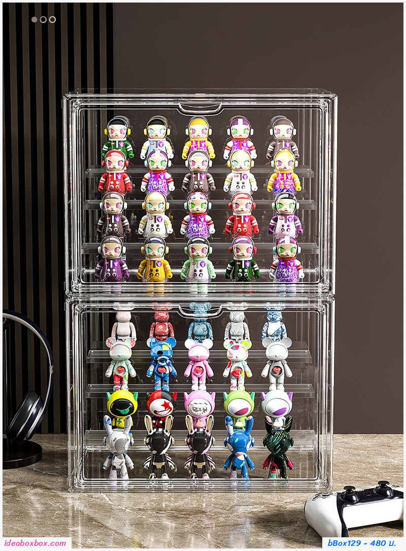 กล่องโชว์โมเดล+บันได  Blind box storage display stand 36x23x27