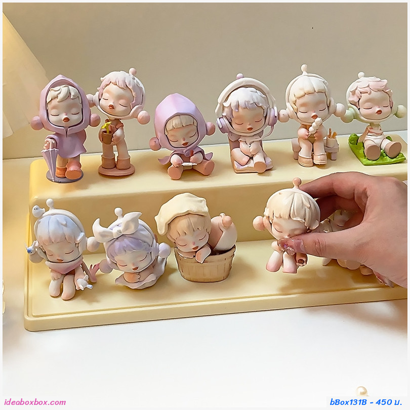 กล่องโชว์โมเดล+สแตนด์ transparent figure display box สีขาว