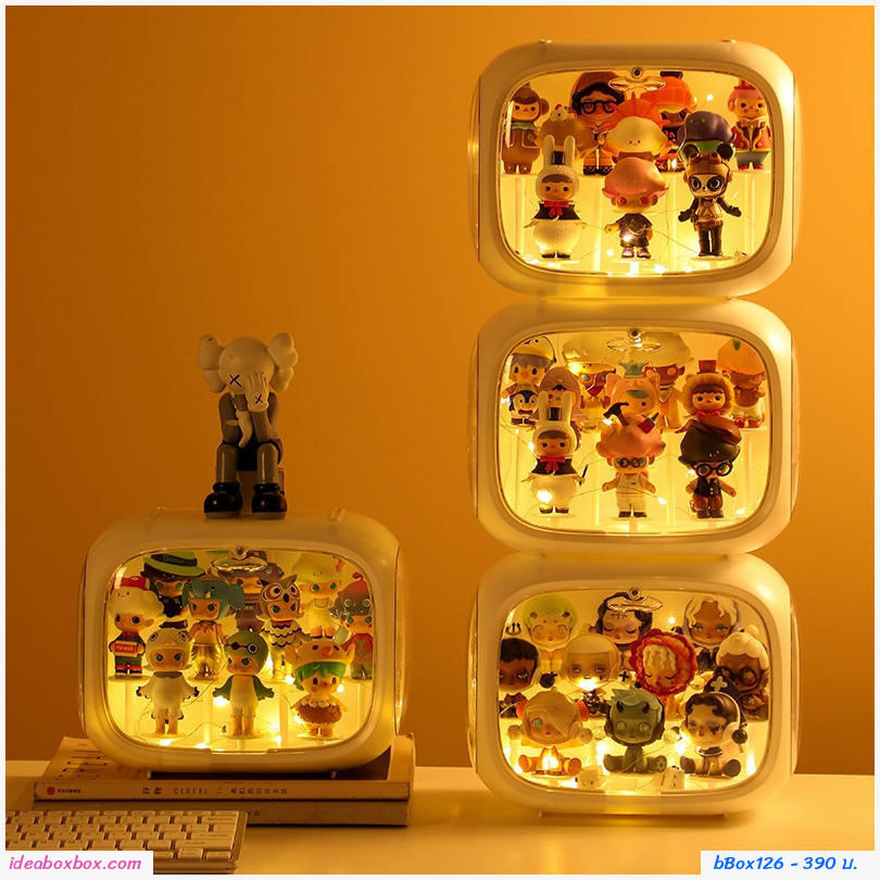 [พรีออเดอร์] กล่องโชว์โมเดล Space capsule light strip one set  สีขาว