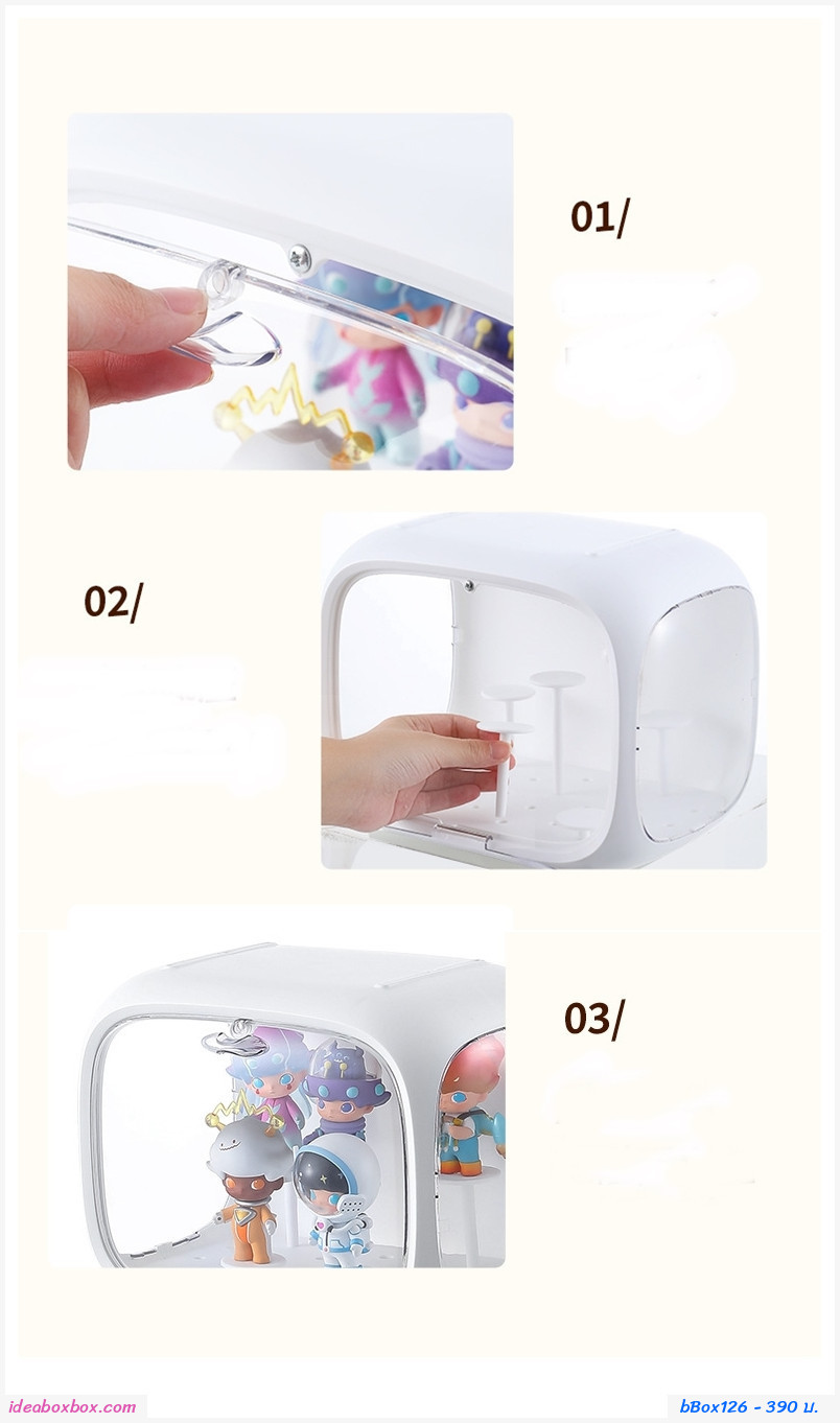 [พรีออเดอร์] กล่องโชว์โมเดล Space capsule light strip one set  สีขาว