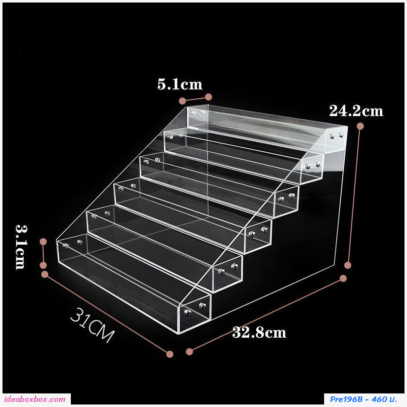 [พรีออเดอร์]บันไดโชว์โมเดล บันไดหลุม พลาสติกอะคิริค 5 ชั้น Figure Storage DIY