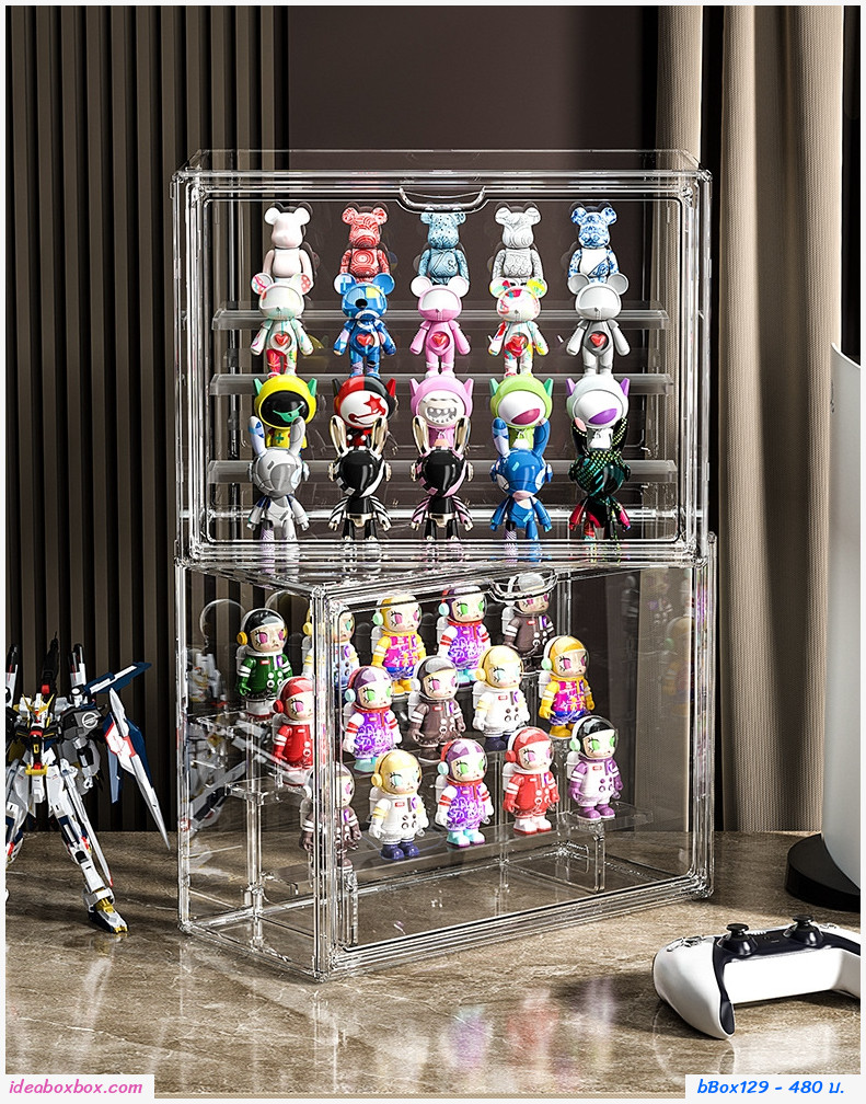 [พรีออเดอร์] กล่องโชว์โมเดล+บันได  Blind box storage display stand 36x23x27