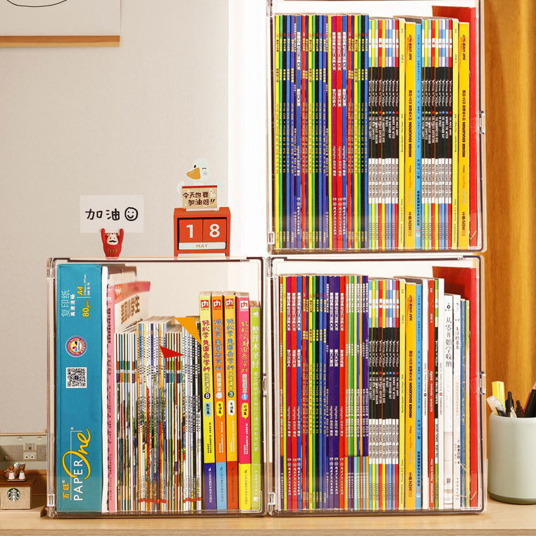 [พรีออเดอร์]พร้อมส่ง กล่องจัดระเบียบเก็บหนังสือ ตุ๊กตา ขนม box transparent