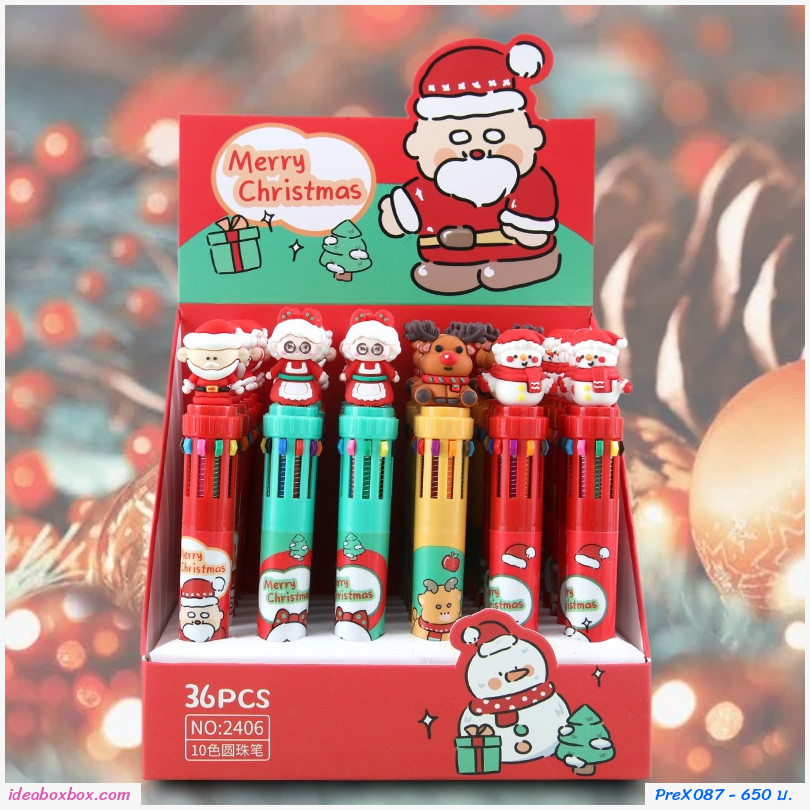 [พรีออเดอร์ รอ 10วัน] ปากกาสิบสี Christmas Festival ยกกล่อง 36 แท่ง
