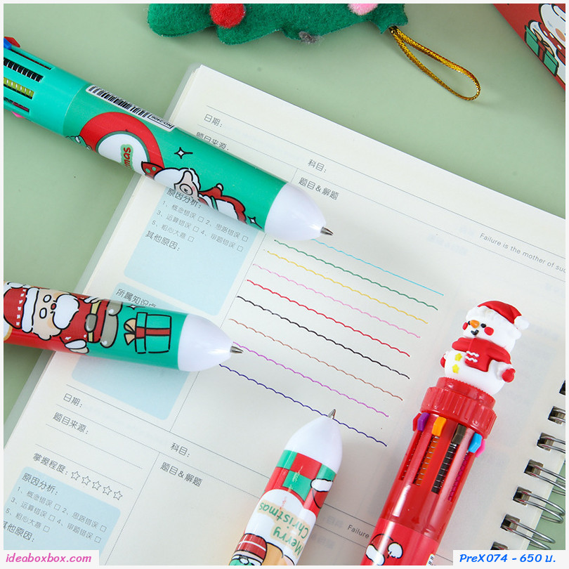 [พร้อมส่ง] ปากกาสิบสี Xmas Festival ยกกล่อง 36 ด้าม
