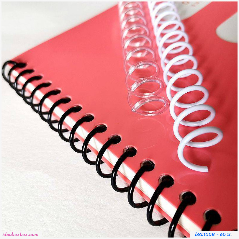 สันเกลียวพลาสติก เข้าเล่ม ขนาด 12mm สีขาว(แพค 10 อัน)