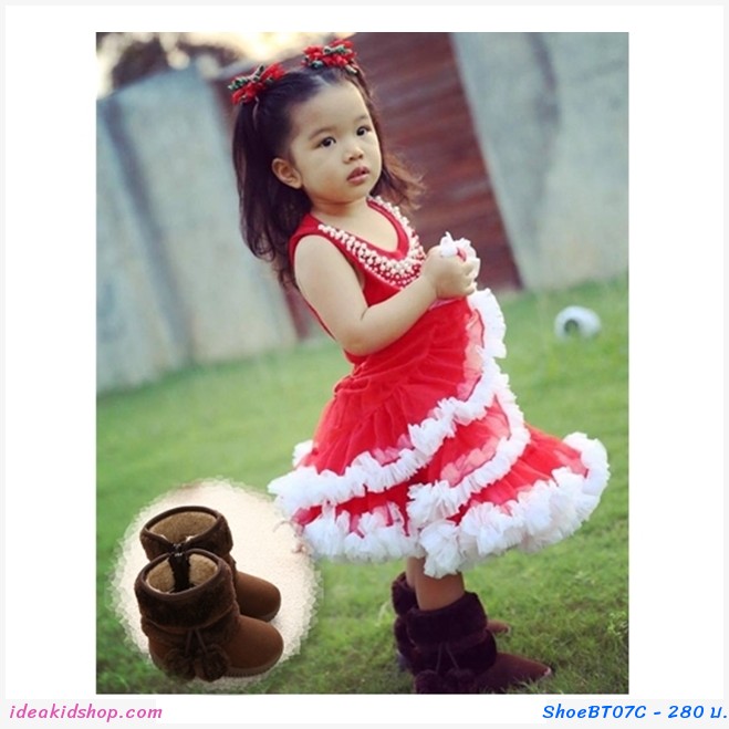 รองเท้าบูท ชาวเอสกิโม สีน้ำตาลเข้ม