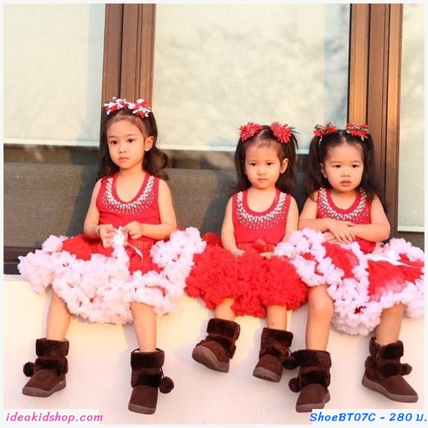 รองเท้าบูท ชาวเอสกิโม สีน้ำตาลเข้ม