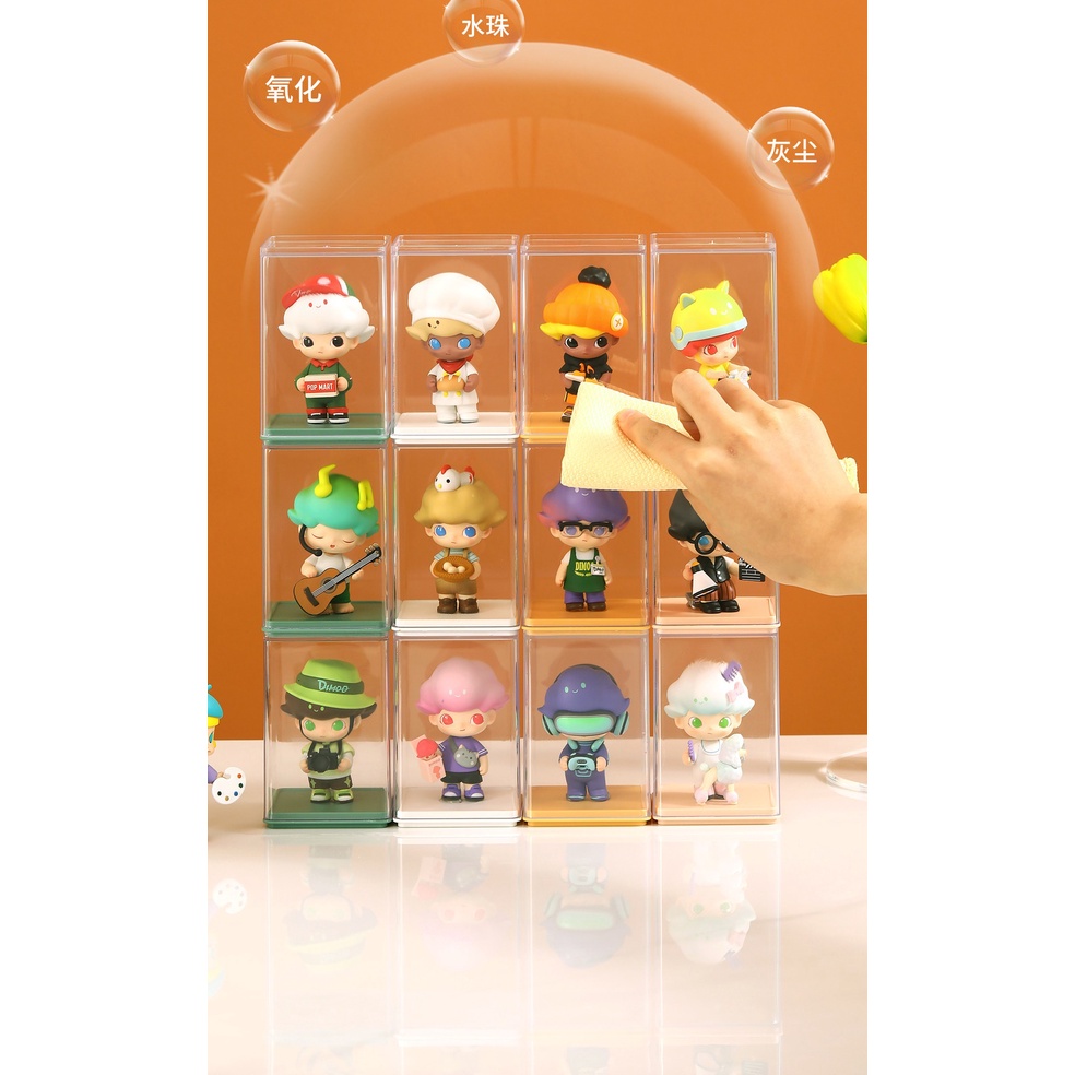 กล่องโชว์โมเดล Cool Action Figure Box (เซต 6 ใบ) สีเหลืองส้ม